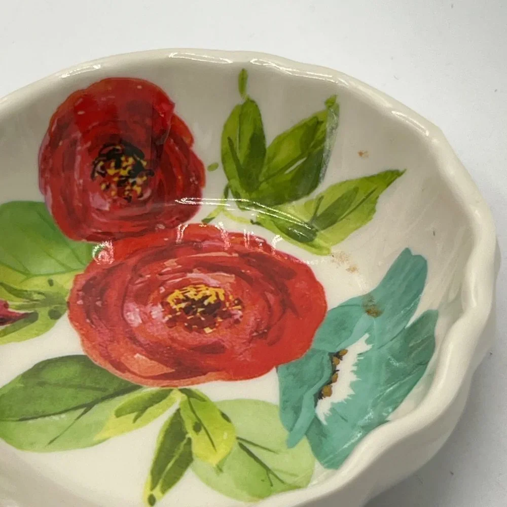 PIONEER WOMAN White/Floral CLARA Melamine SPOON REST